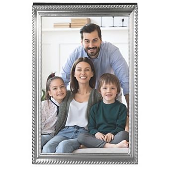Metal Picture Frame for Photo, Modern Vertical Photo Formats for Tabletop Family Decor 8"x12"