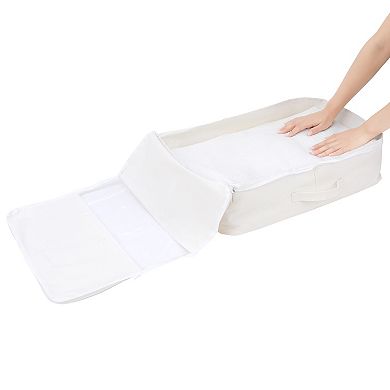 2 Pack Foldable Storage Bags, Moving Bags for Closet Organizers, and Storage with Handles