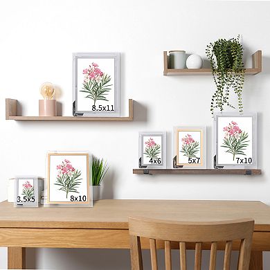 Glass Picture Frame for Tabletop Display Vertical or Horizontal, Photo Frame for Wedding