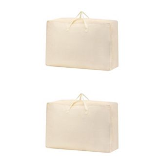 2 Pack Foldable Clothes Storage Bags with Handles for Organizing Clothing, Comforter