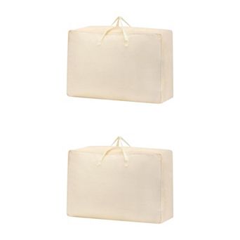 2 Pack Foldable Clothes Storage Bags with Handles for Organizing Clothing, Comforter