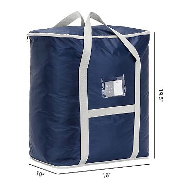 2 Pack Storage Bags, Moving Bags for Organizing Clothing, Closet Organizers and Storage with Handles
