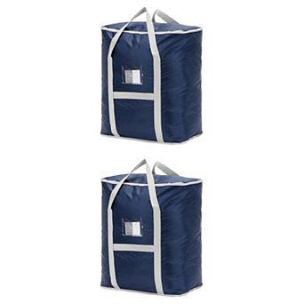 2 Pack Storage Bags, Moving Bags for Organizing Clothing, Closet Organizers and Storage with Handles