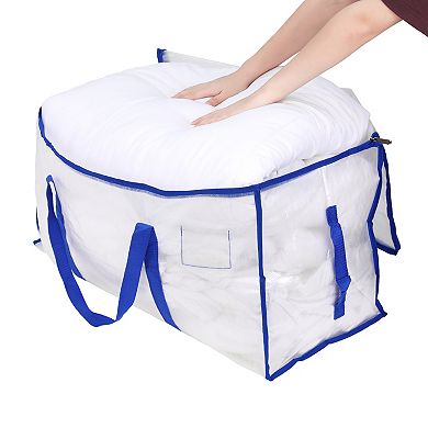 2 Pack Clothes Storage, Storage Bags, Moving Bags for Organizing Comforter and Storage with Handles