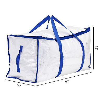 2 Pack Clothes Storage, Storage Bags, Moving Bags for Organizing Comforter and Storage with Handles