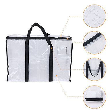 2 Pack Clothes Storage, Foldable Storage Bags, Moving Bags for Organizing Clothes