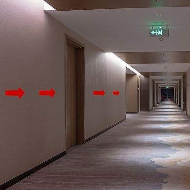 12Pcs Arrow Sticker Removable Self Adhesive Waterproof Large Arrow Sign Floor Decal Wall Marking