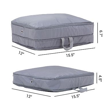 2 Pack Foldable Cloth Storage, Moving Bags for Organizing Clothing, Storage Containers with Handles