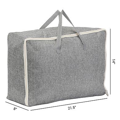 2 Pack Foldable Clothes Storage Bags with Handles for Organizing Clothing Comforter