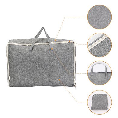 2 Pack Foldable Clothes Storage Bags with Handles for Organizing Clothing Comforter
