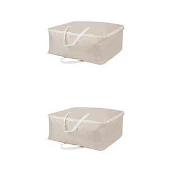 2 Pack Foldable Clothes Storage Bags with Handles for Organizing Clothing Comforter