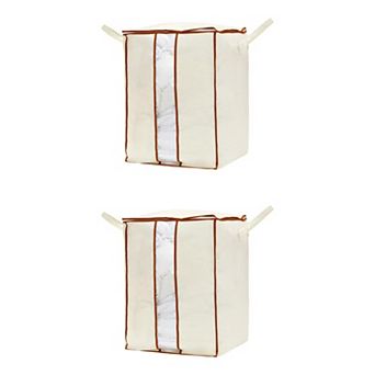 2 Pack Cloth Storage, Moving Bag for Organizing Clothing, Closet Organizer and Storage with Handles