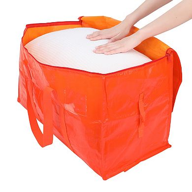 2 Pcs Clothes Storage Bags with Handles, Moving Bags for Organizing Clothing, Closet Organizers