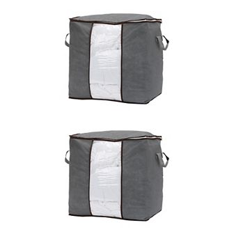 2 Pack Foldable Clothes Storage Bags with Handles for Organizing Clothes Clothing, Closet Organizers
