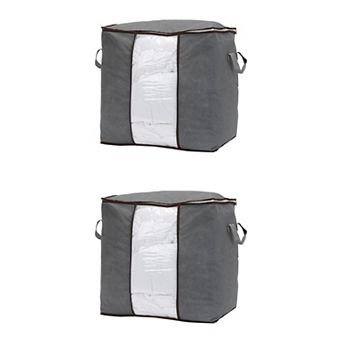 2 Pack Foldable Clothes Storage Bags with Handles for Organizing Clothes Clothing, Closet Organizers