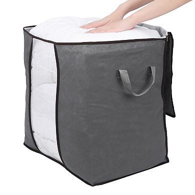 2 Pack Foldable Clothes Storage Bags with Handles for Organizing Clothes Clothing, Closet Organizers