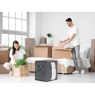 2 Pack Foldable Clothes Storage Bags with Handles for Organizing Clothes Clothing, Closet Organizers