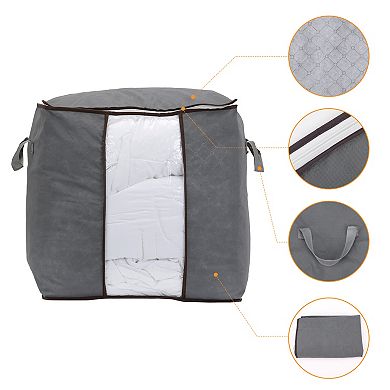 2 Pack Foldable Clothes Storage Bags with Handles for Organizing Clothes Clothing, Closet Organizers