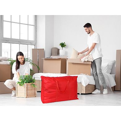 2 Pack Clothes Storage, Moving Bags for Organizing Closet Organizers and Storage with Handles