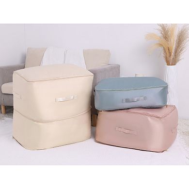 2 Pack Foldable Clothes Storage, Moving Bags for Organizing Clothing Storage Containers with Handles