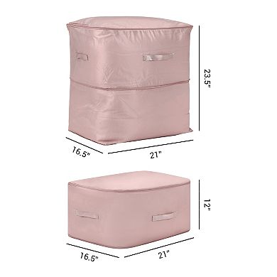 2 Pack Foldable Clothes Storage, Moving Bags for Organizing Clothing Storage Containers with Handles