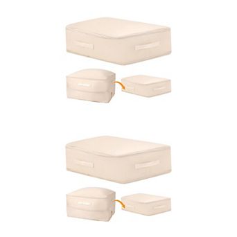 2 Pack Foldable Clothes Storage, Moving Bags for Organizing Clothing Storage Containers with Handles