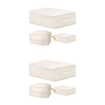 2 Pack Foldable Clothes Storage, Moving Bags for Organizing Clothing Storage Containers with Handles
