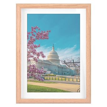 Picture Frame, Modern Photo Frames for Tabletop Display, and Wall Hanging Wood Grain Color 6x8