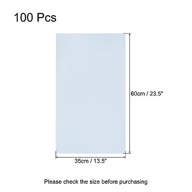 100 Pcs 23.5x13.5 Inch Shrink Wrap Bags, Blue Clear Heat Shrink Wrap