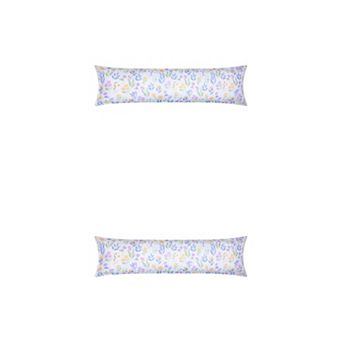 2 Packs Pillowcase for Hair and Skin Breathable, Floral Pillow Cases with Envelope Closure 20"x72"