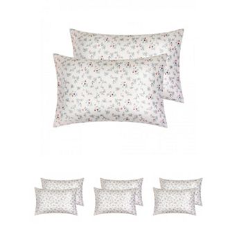 4 Packs Pillowcase for Hair and Skin Breathable, Soft Floral Pillow Cases with Envelope Closure