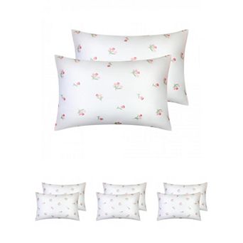 4 Packs Pillowcase for Hair and Skin Breathable, Soft Floral Pillow Cases with Envelope Closure