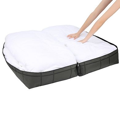 2 Pack Clothes Storage, Foldable Storage Bags with Handles, Moving Bags for Organizing Clothes