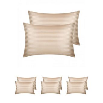 Satin Pillow Case Set of 4 for Hair and Skin Breathable, Cooling Pillow Covers with Envelope Closure