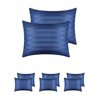 Satin Pillow Case Set of 4 for Hair and Skin Breathable, Cooling Pillow Covers with Envelope Closure