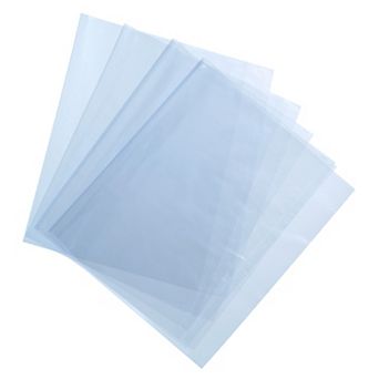 100 pc 12x8.5 Inch Shrink Wrap Bags, Blue Clear Heat Shrink Wrap for Gift Basket
