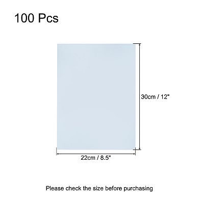 100 Pcs 12x8.5 Inch Shrink Wrap Bags, Blue Clear Heat Shrink Wrap for Gift Basket
