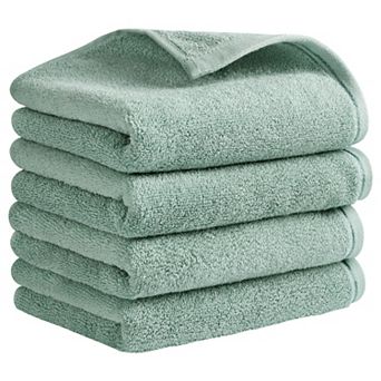 Solid Cotton Hand Towels, Soft Absorbent Hand Towel Set, 13" x 30" Face Towels for Bath, Kitchen