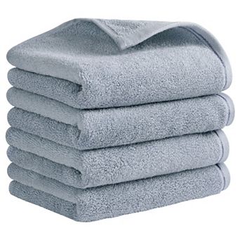 Solid Cotton Hand Towels, Soft Absorbent Hand Towel Set, 13" x 30" Face Towels for Bath, Kitchen