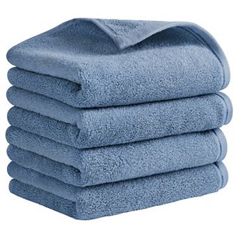 Solid Cotton Hand Towels, Soft Absorbent Hand Towel Set, 13" x 30" Face Towels for Bath, Kitchen