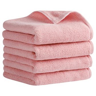 Solid Cotton Hand Towels, Soft Absorbent Hand Towel Set, 13" x 30" Face Towels for Bath, Kitchen