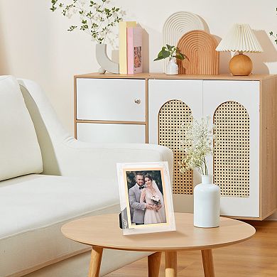 Glass Picture Frame for Tabletop Display Vertical or Horizontal, Photo Frames for Wedding, 3.5"x5"