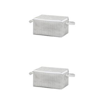 2 pc Foldable Storage Bags, Clothes Storage for Organizing Clothing, Closet Organizers with Handles