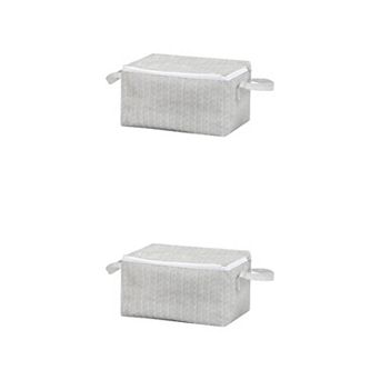 2 pc Foldable Storage Bags, Clothes Storage for Organizing Clothing, Closet Organizers with Handles