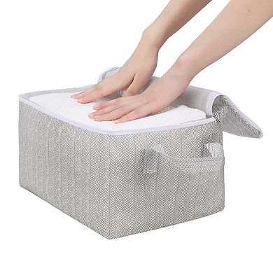 2 Pcs Foldable Storage Bags, Clothes Storage for Organizing Clothing, Closet Organizers with Handles
