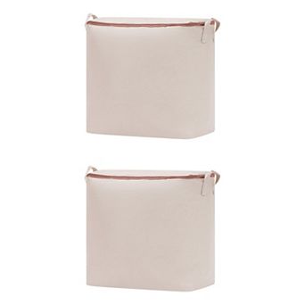 2 Pack Foldable Storage Bags with Handles for Organizing Clothes, Comforter
