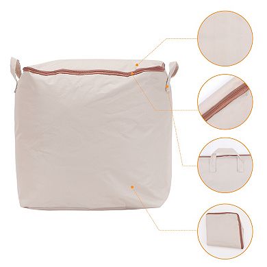 2 Pack Foldable Storage Bags with Handles for Organizing Clothes, Comforter