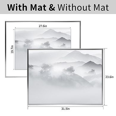 Aluminum Picture Frame Decor Photo Frame for Tabletop Display, and Wall Hanging Grey 24x32