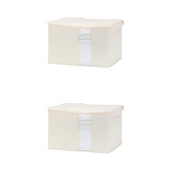 2 Pack Clothes Storage for Organizing Clothing, Closet Organizers and Storage with Handles