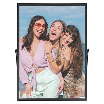 Floating Frame, Simple Metal Picture Frames with Glass Cover for Tabletop Home Decor